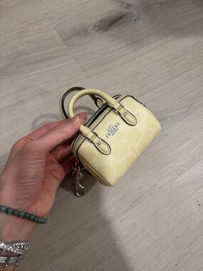 Coach Yellow Mini Rowan Keychain Charm